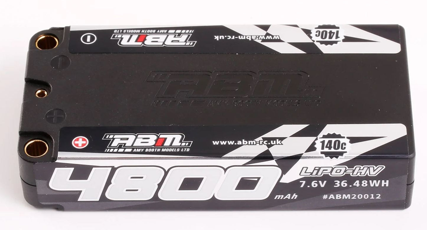 ABM 4800 LCG Shorty 7.6v Lipo-HV 140c 5mm connectors - ABM20012