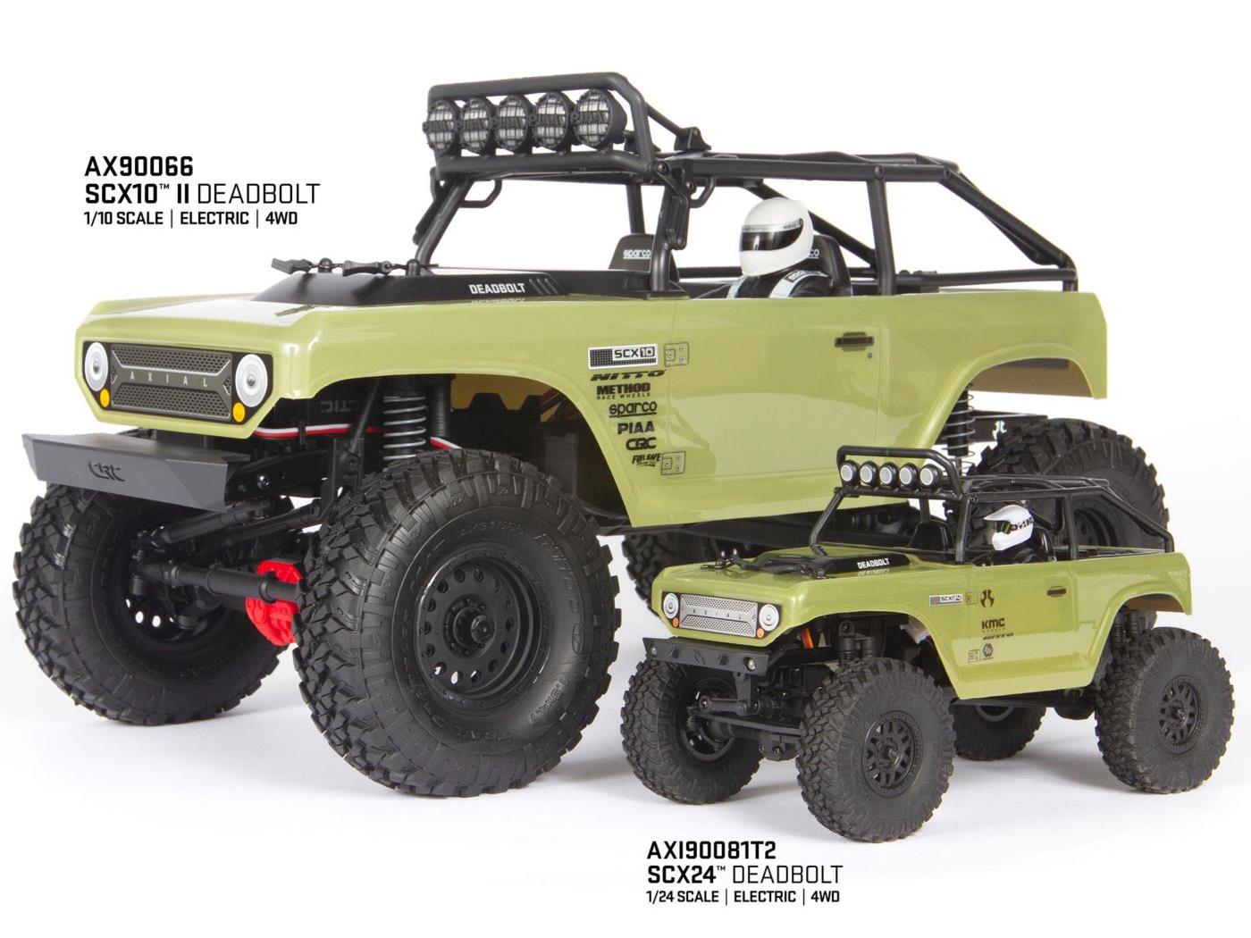 1/24 SCX24 Deadbolt 4WD Rock Crawler RTR Green - C-AXI90081T2