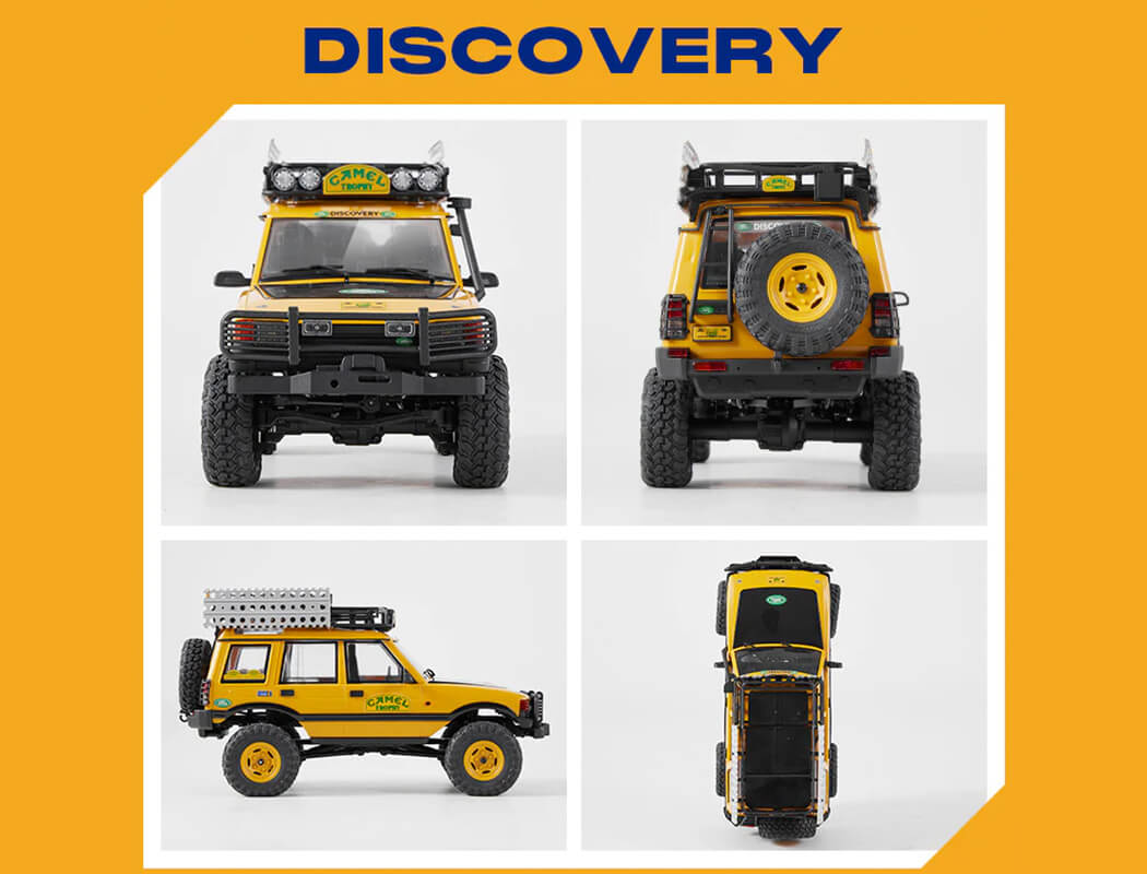 FMS 1/24TH LAND ROVER DISCOVERY FIRST GEN RTR YELLOW