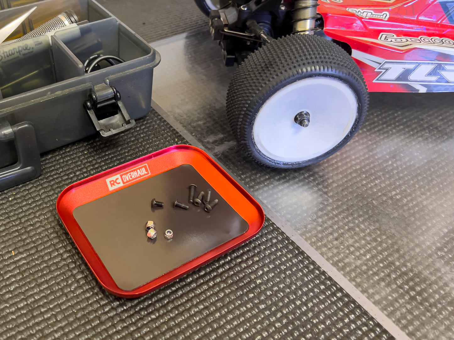 Magnetic Parts Tray Red