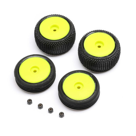Tires & Wheels Mounted, Yellow: Micro-B - LOS-1762