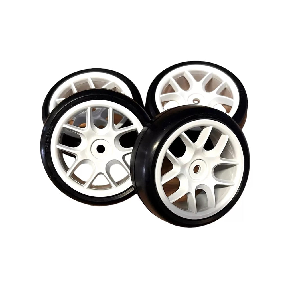 Ride 1/10 Belted TR09 Slick Tyres 10 Spoke - White RI-36086