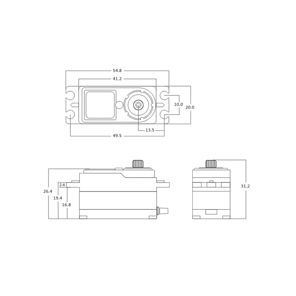 SRT CH6012 1/10 Scale On-Road HV Servo