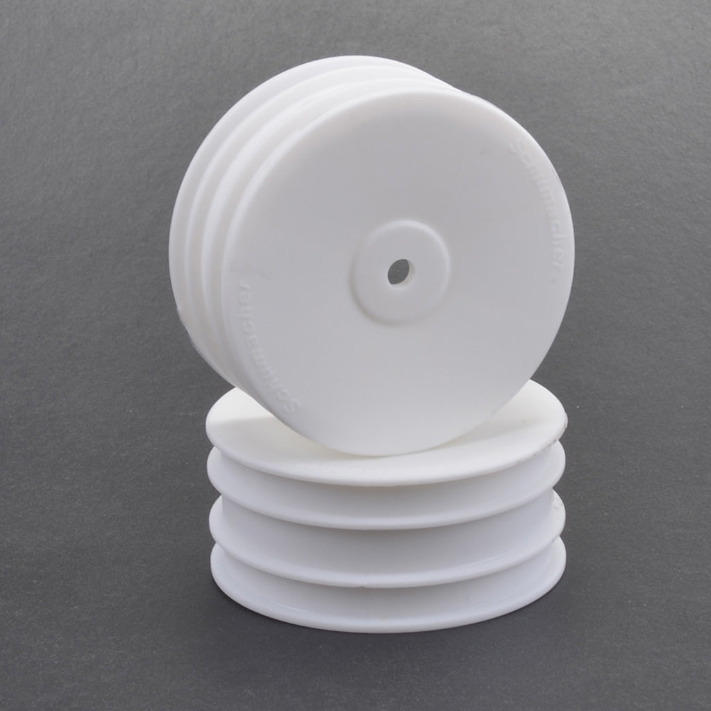 U4496 - Schumacher Wheel; Hex Front - White - 4wd - pr
