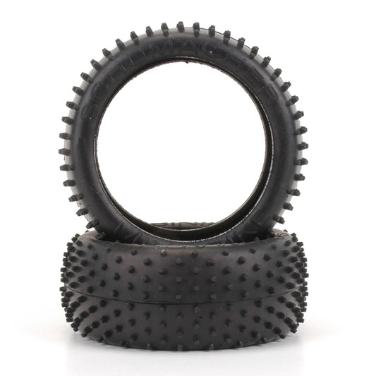 U6750 - Schumacher Mini Spike 1/8th Tyre - Silver (pr)