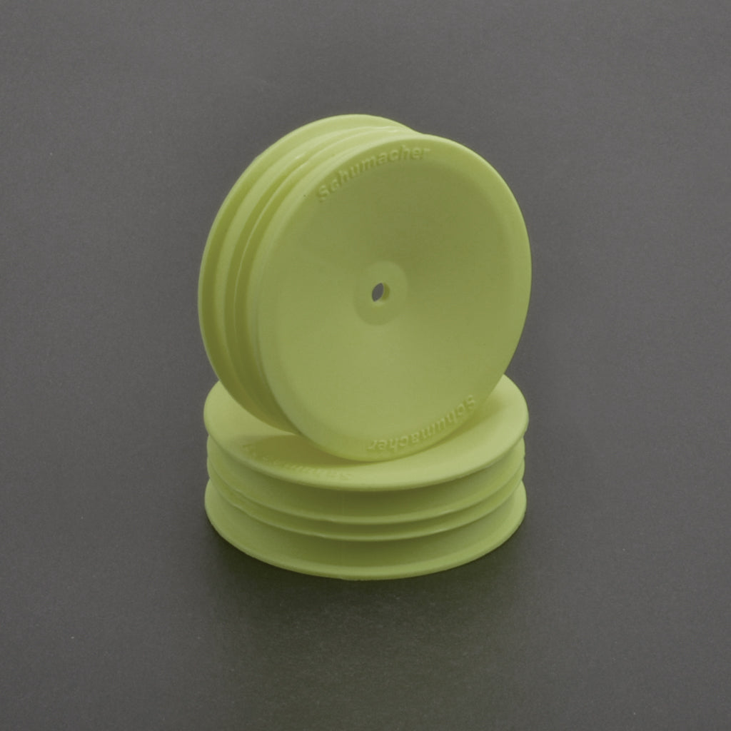 SCHUMACHER Wheel Front Slim 2WD - Yellow - pr - U7454