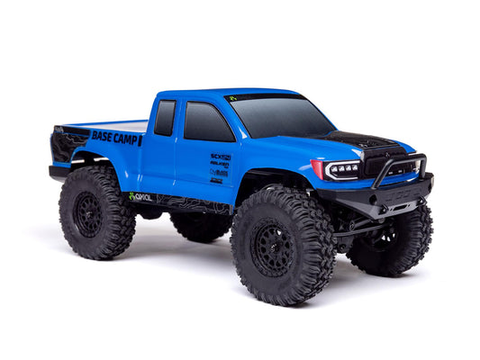 1/24 SCX24 Base Camp 4WD Rock Crawler RTR Blue - C-AXI-1219T2