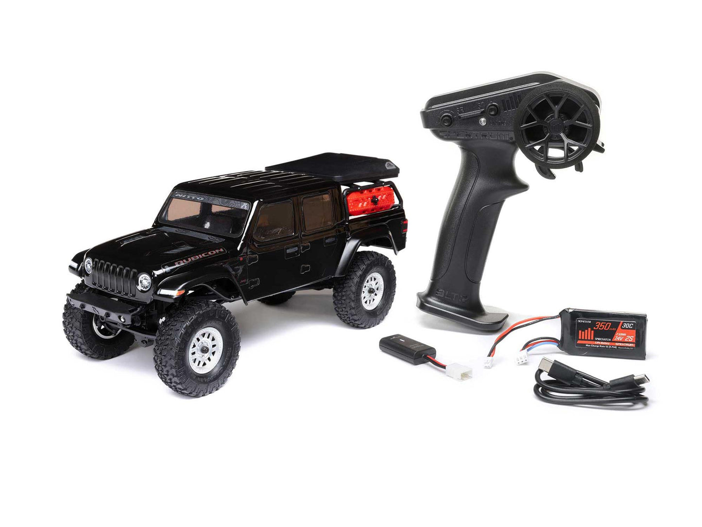 1/24 SCX24 Jeep JT Gladiator 4WD Rock Crawler RTR Black - C-AXI00005V2T5