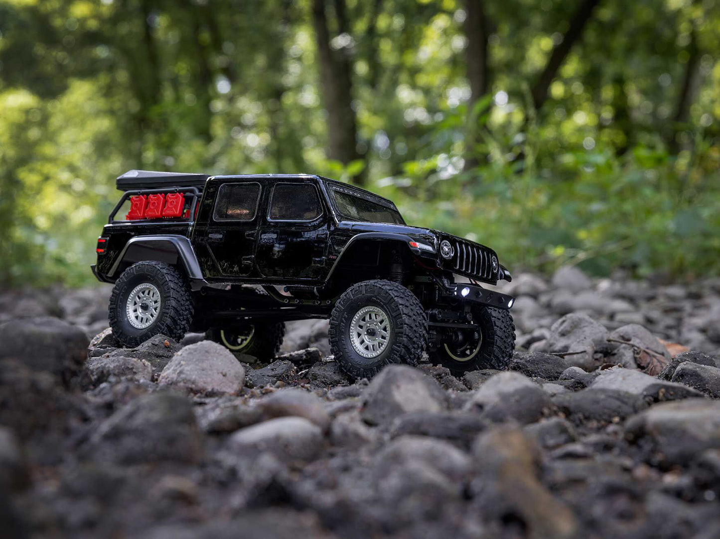 1/24 SCX24 Jeep JT Gladiator 4WD Rock Crawler RTR Black - C-AXI00005V2T5