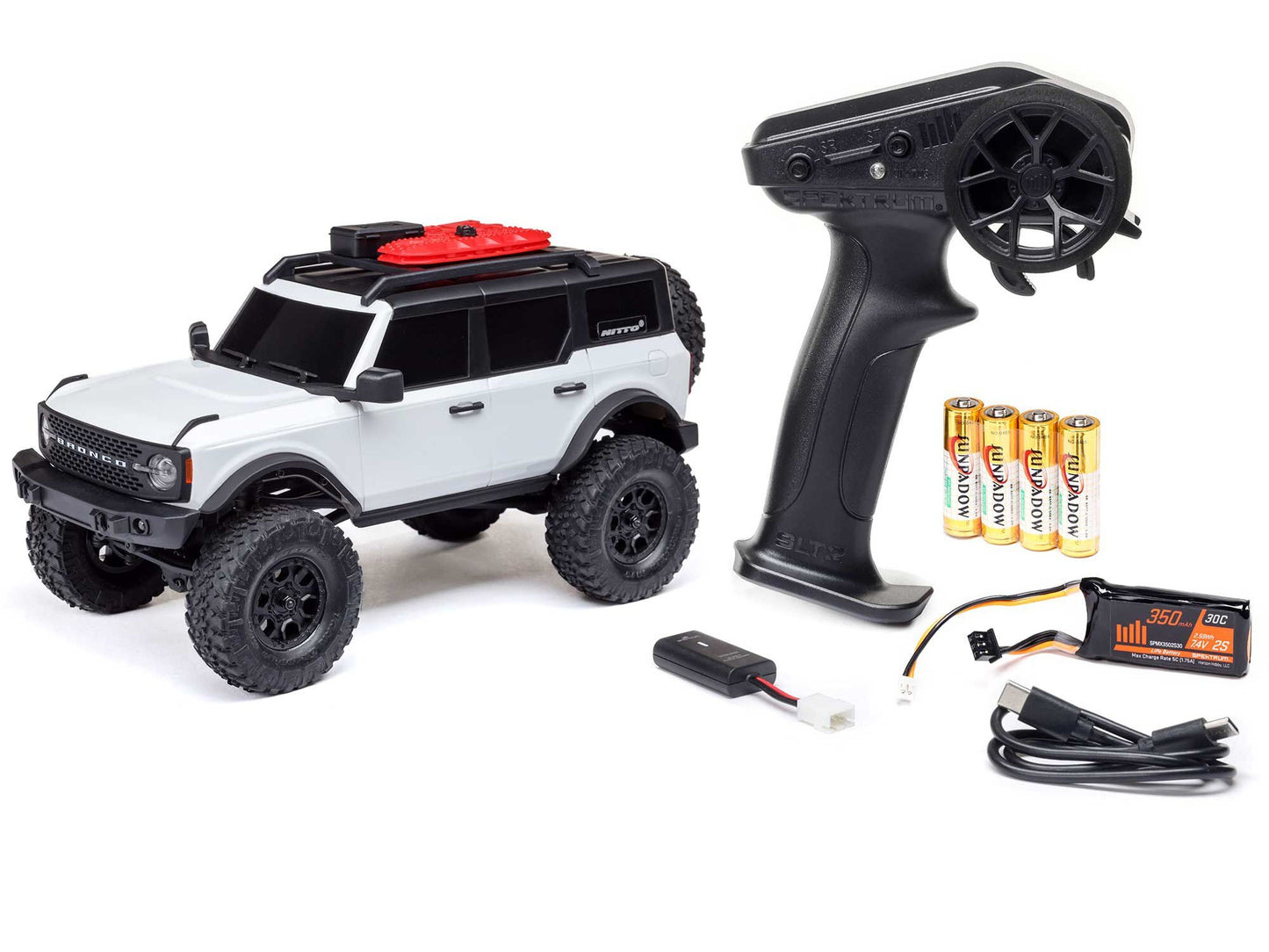 1/24 SCX24 Ford Bronco 4X4 RTR (inc Battery & Charger) White - C-AXI00006V2T4
