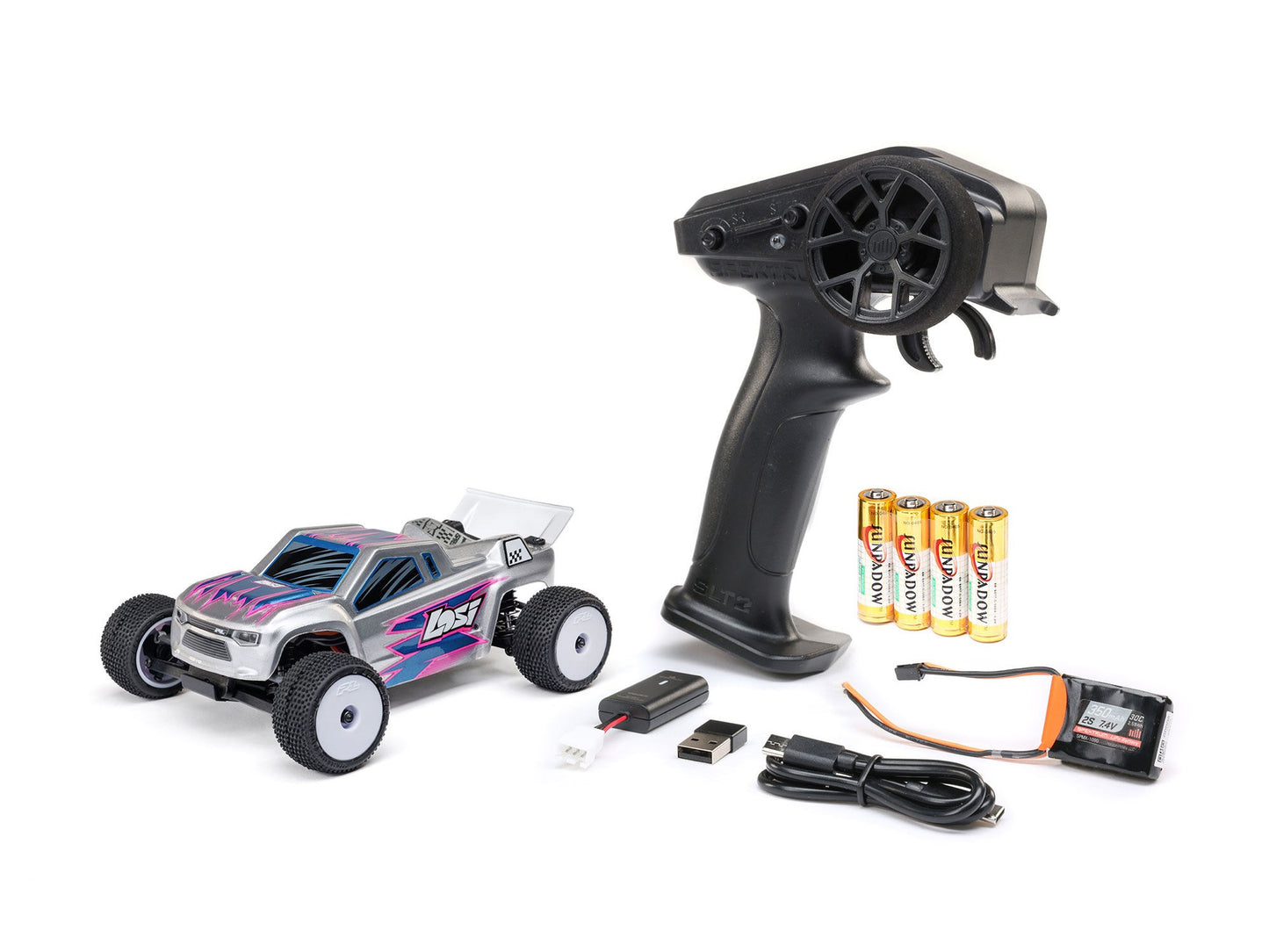 Losi Micro-T 2WD RTR 1/28 scale Stadium Truck - Silver