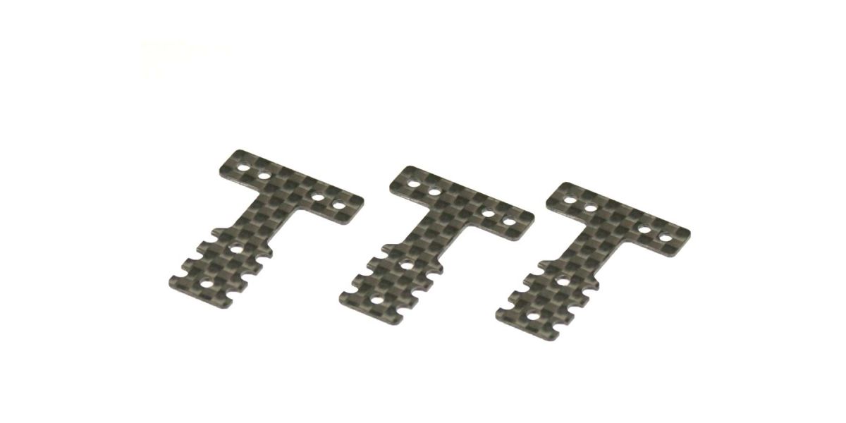 Carbon Rear Suspension Plate set Mini-Z MR03 MM-LM (3) - Soft - MZW403S