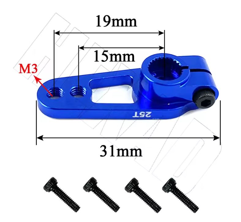 Aluminium 25T Servo Horn (Various Colours)