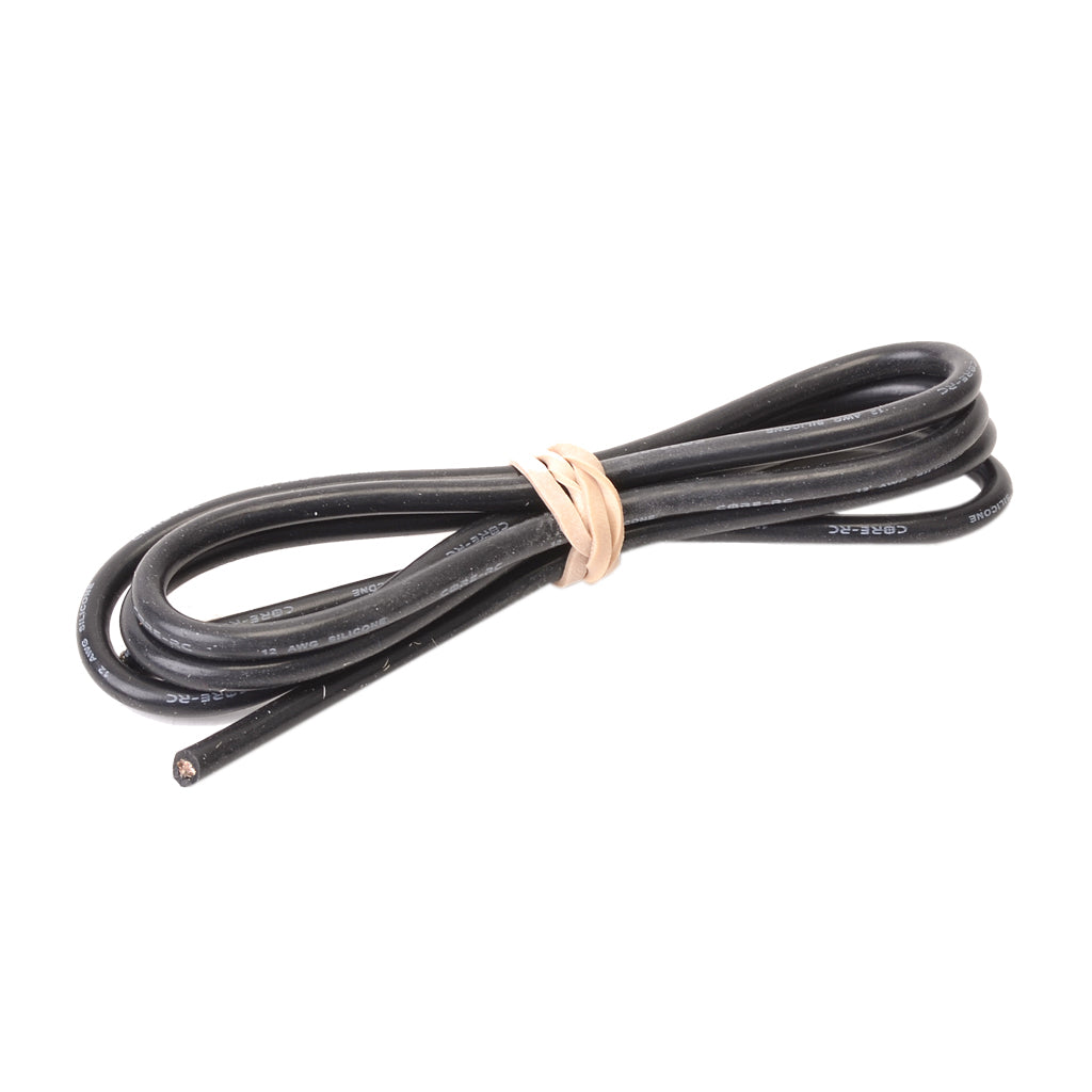 CORE RC Silicone Wire 12AWG - Black 1 Metre - CR051