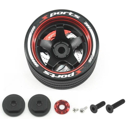 FASTRAX ALUMINIUM STEERING 5-SPOKE WHEEL - SANWA, FUTABA, FLYSKY - FAST423R