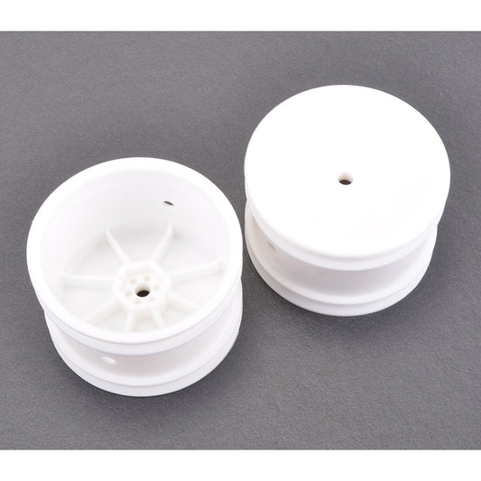 U4366 - Schumacher Wheel; Hex Rear - White - Off Road - pr