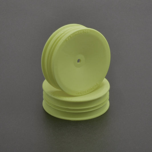 SCHUMACHER Wheel Front Slim 2WD - Yellow - pr - U7454